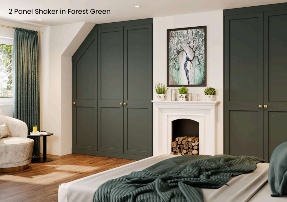 2 Panel Shaker in Forest Green